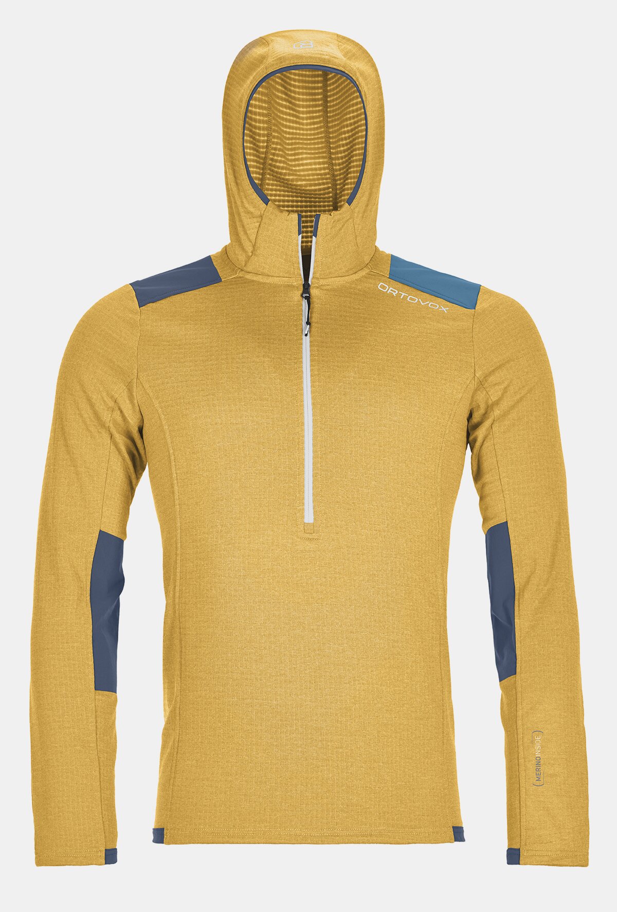 ORTOVOX FLEECE LIGHT GRID ZIP NECK HOODY M Hoodies